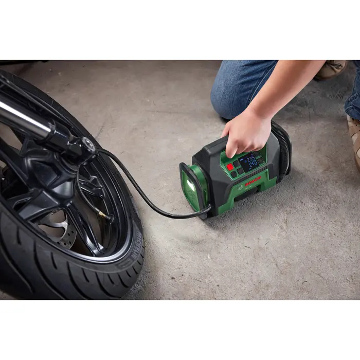 Bosch Powertools cordless compressed air pump PAO, 18V SOLO (green/black, without battery and charger, POWER FOR ALL ALLIANCE)