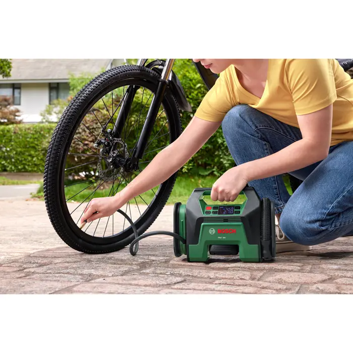 Bosch Powertools cordless compressed air pump PAO, 18V SOLO (green/black, without battery and charger, POWER FOR ALL ALLIANCE)