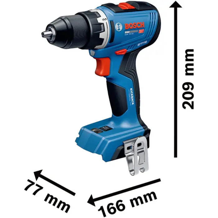 Bosch Powertools Cordless drill driver GSR 18V-65 Professional, 18Volt (blue, 2x Li-Ion battery GBA18V 2,0Ah, in L-Case)