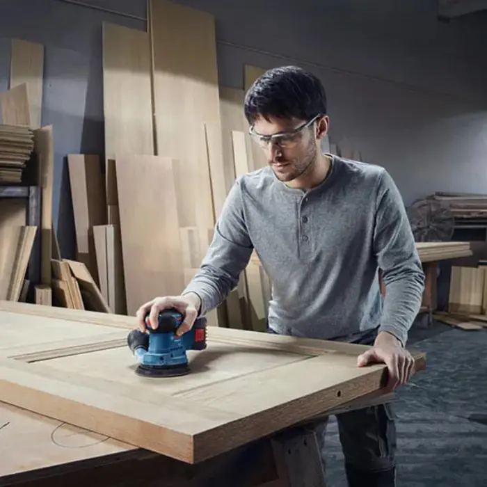 Bosch Powertools cordless eccentric sander GEX 185-LI Professional solo, 18 volts (blue/black, without battery and charger, ? 125mm)
