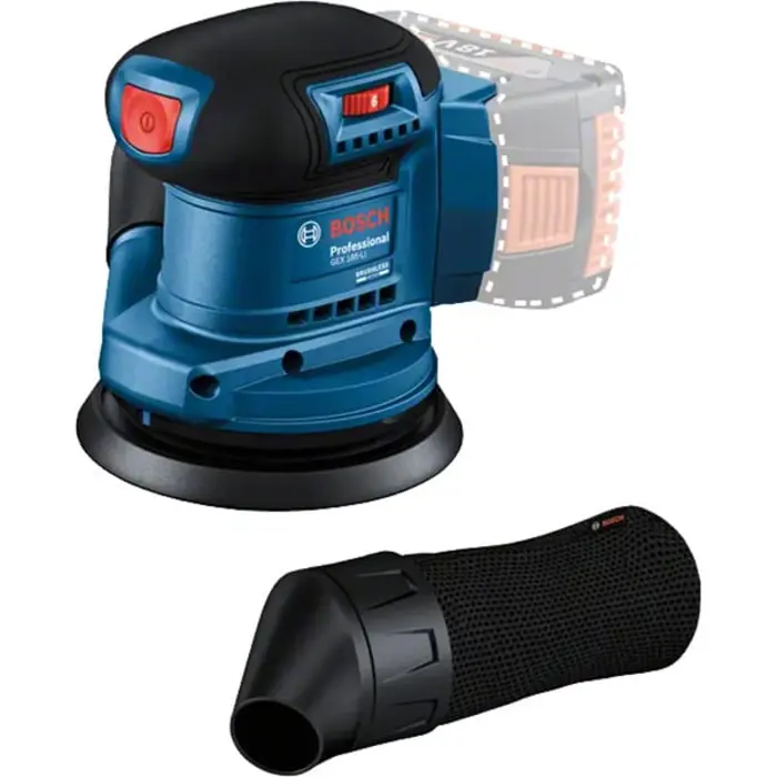Bosch Powertools cordless eccentric sander GEX 185-LI Professional solo, 18 volts (blue/black, without battery and charger, ? 125mm)