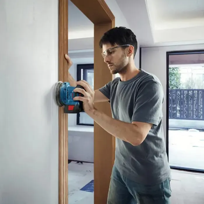 Bosch Powertools cordless eccentric sander GEX 185-LI Professional solo, 18 volts (blue/black, without battery and charger, ? 125mm)
