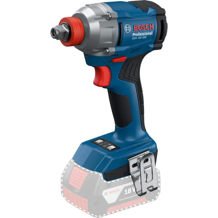 Bosch Powertools cordless impact wrench set GDX 18 Volt 285 Nm with 2 batteries 5.0 Ah and 31-piece bit set in L-BOXX (boxed)