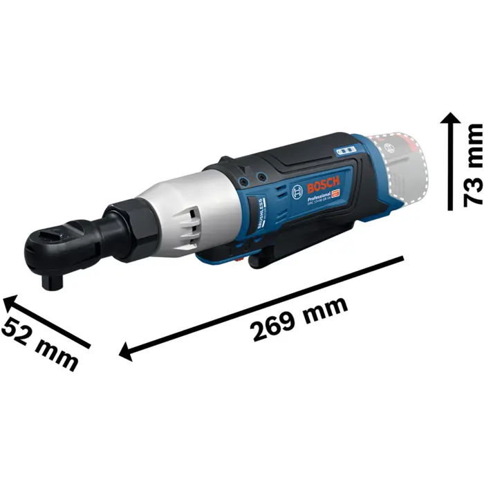 Bosch Powertools cordless ratchet screwdriver GRC 12V-60 3/8 SN Professional solo, 12Volt (blue/black, without battery and charger, 3/8")