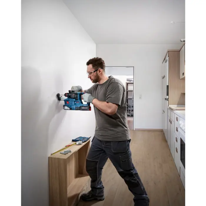 Bosch Powertools GBH 18V-22 X Professional cordless hammer drill solo, 18 volts (blue/black, ONECHUCK, without battery and charger, in L-BOXX)
