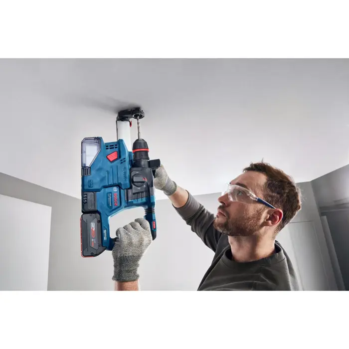 Bosch Powertools GBH 18V-22 X Professional cordless hammer drill solo, 18 volts (blue/black, ONECHUCK, without battery and charger, in L-BOXX)