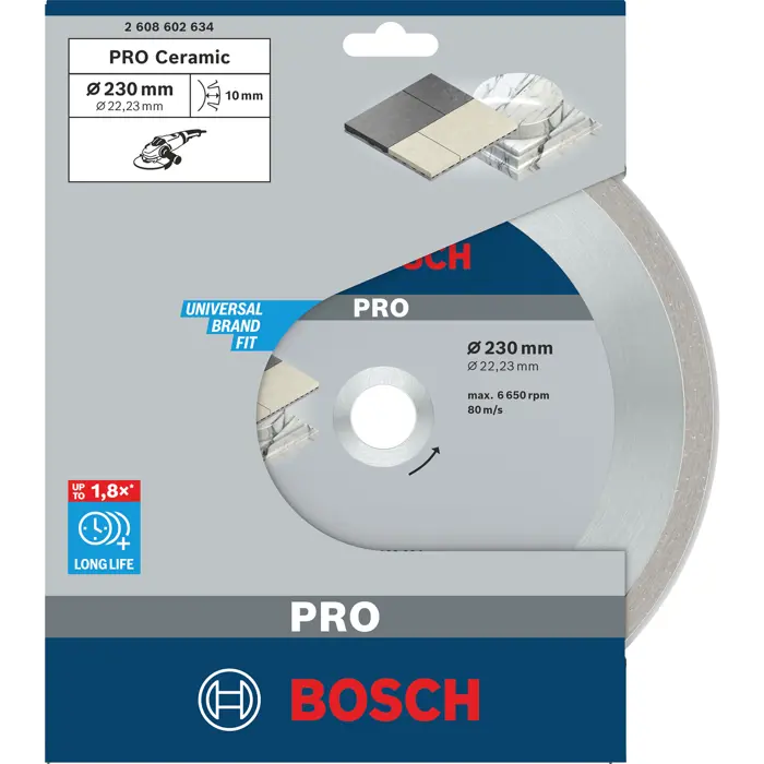 Bosch Powertools PRO Ceramic Diamond Cutting Disc, Ř 230mm (Bore 22,23mm)
