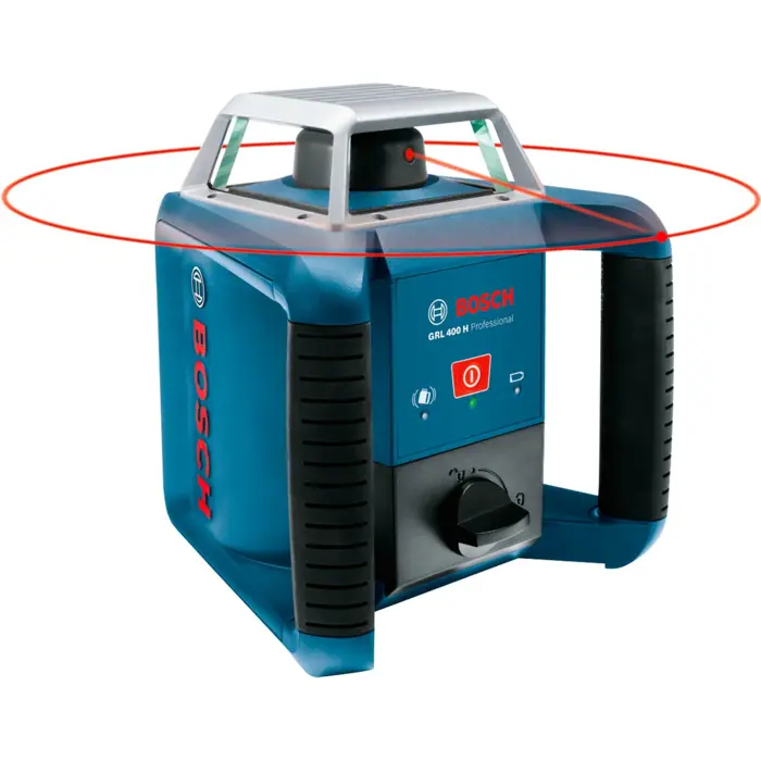 Bosch Powertools rotary laser GRL 400 H Professional, with construction tripod (blue, case, red laser line)