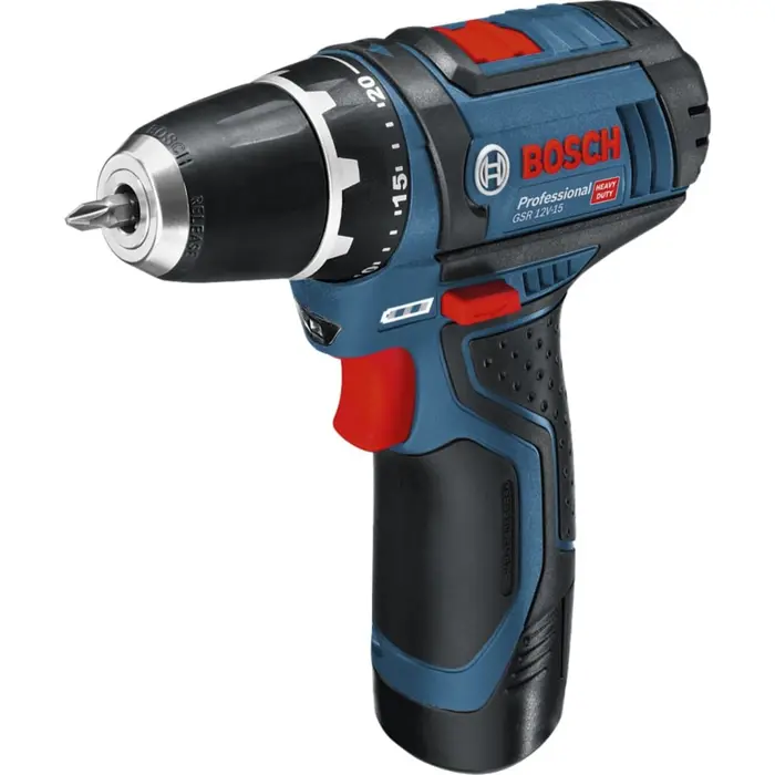 Bosch Powertools tool set 12Volt 5-piece, GOP + GSR + GDR + GSA + GLI (blue, 3x Li-ion battery 2.0Ah)