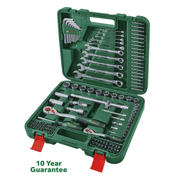 Bosch Powertools tool set, 134 pieces (green, with tool case)