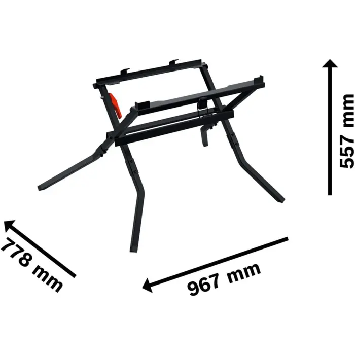 Bosch Powertools transport and work table GTA 571 Professional 0601B22800 (black, for table saw GTS 70-216 / GTS 18V-70 Professional)