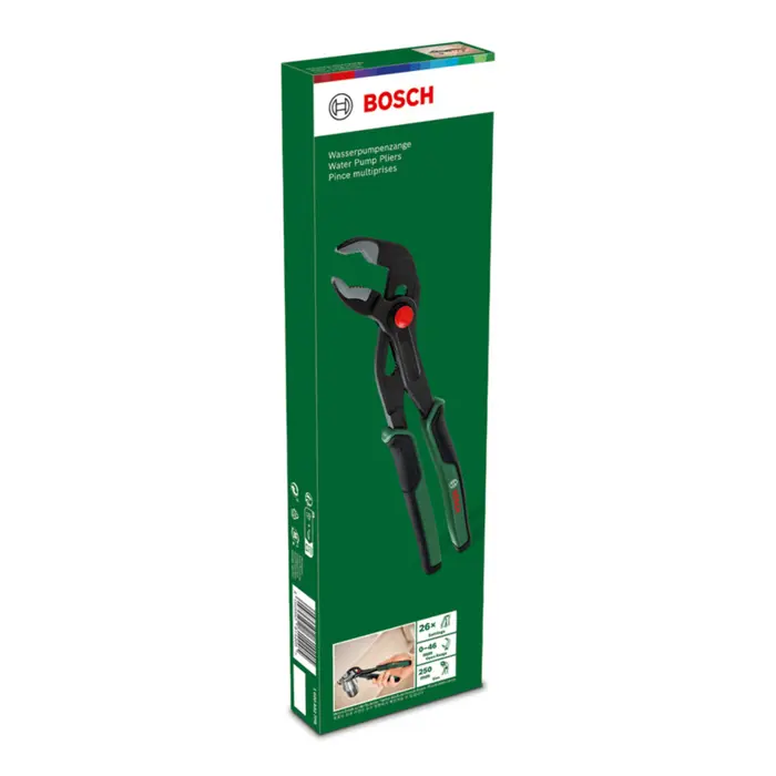 Bosch Powertools water pump pliers 250mm, pipe / water pump pliers (black/green)