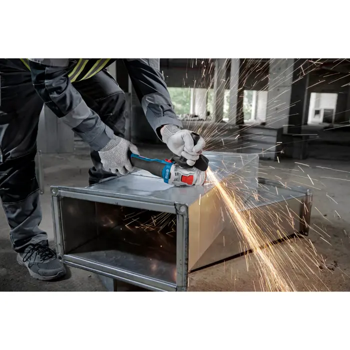 Bosch Powertools X-LOCK Akku-Winkelschleifer GWX 18V-8 Professional solo, 18Volt (blau/schwarz, ohne Akku und Ladegerät, Ř 125mm)