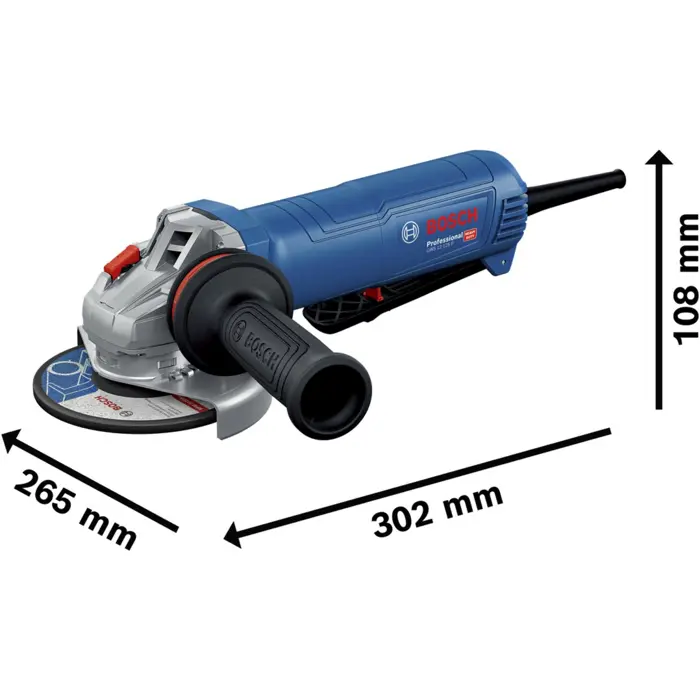 Bosch Professional Angle Grinder GWS 12-125 P Professional blue, 1,200 watts