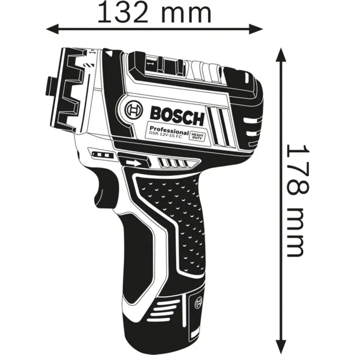 Bosch Professional GSR 12V-15 FC Flexiclick cordless screw driller + case + 2 Batteries 2.0Ah - 06019F6001