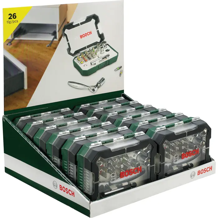 Bosch screwdriver bit / ratchet set 26 pieces - 2607017322