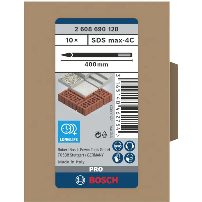 Bosch SDS-max Chisels Standard - 10 pieces