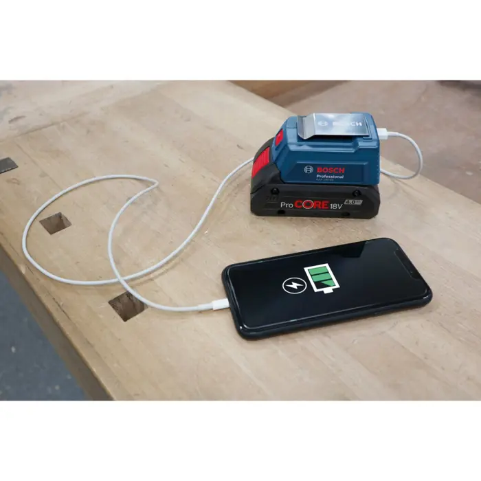 Bosch USB charging adapter GAA 18V-48 Professional (blue, battery and charger not included!)