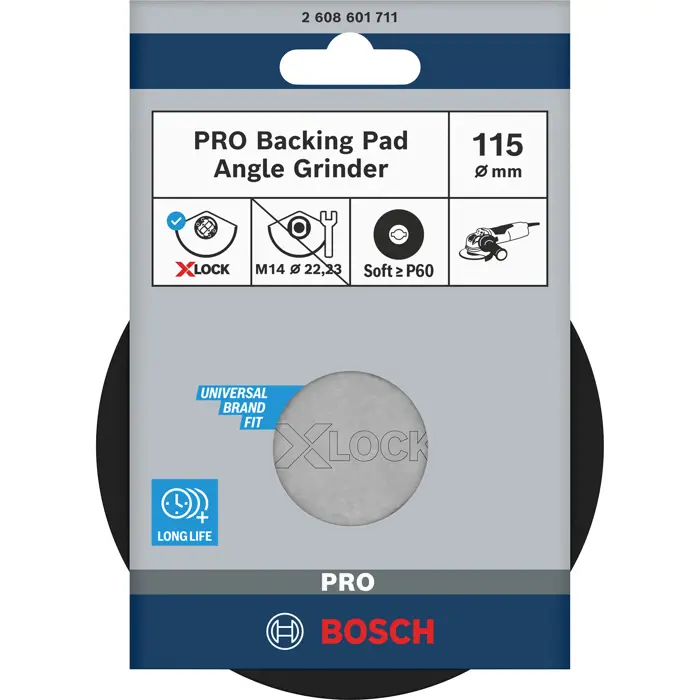 Bosch X-LOCK backing pad soft, O 115mm, sanding pad