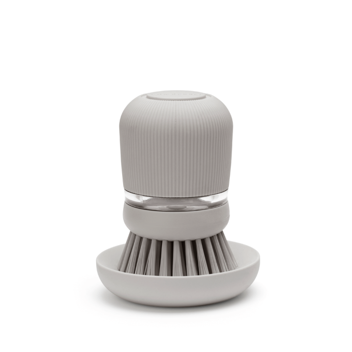 Brabantia dish brush with soap dispenser, gray