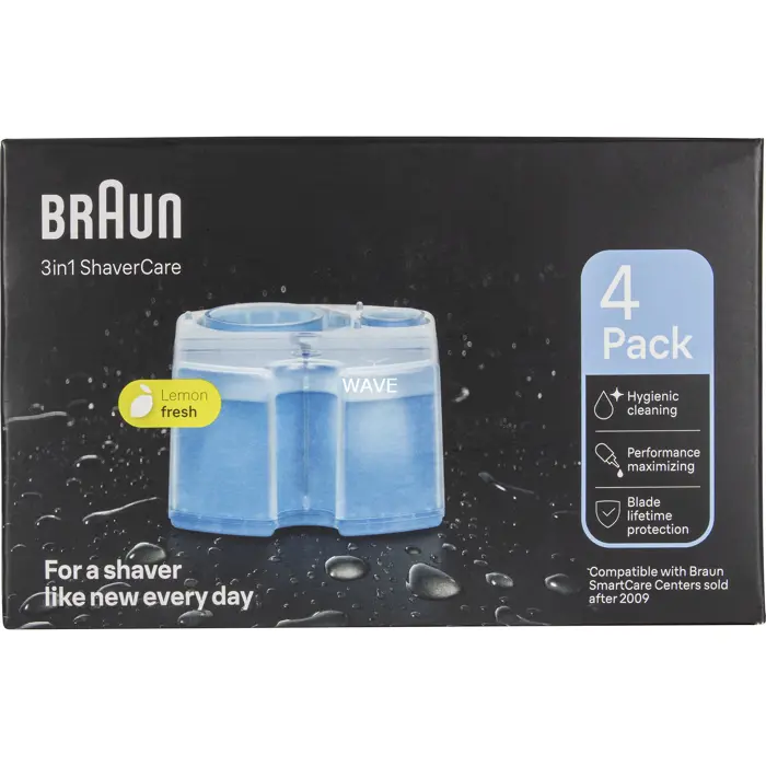 Braun 3-in-1 ShaverCare cleaning cartridges (4 pieces)