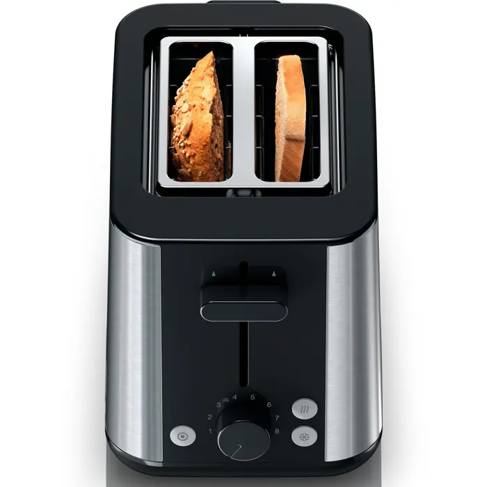 Braun Household Toaster PurShine HT 1510 BK (stainless steel/black, 900 watts, for 2 slices of toast)