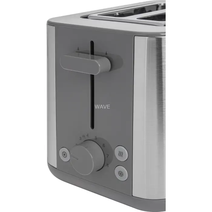 Braun Household Toaster PurShine HT 1510 GY (stainless steel/grey, 900 watts, for 2 slices of toast)