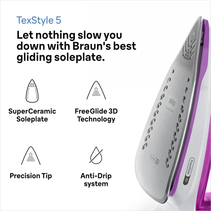 Braun Houshold TexStyle 5 SI 5225 PU (purple/white)