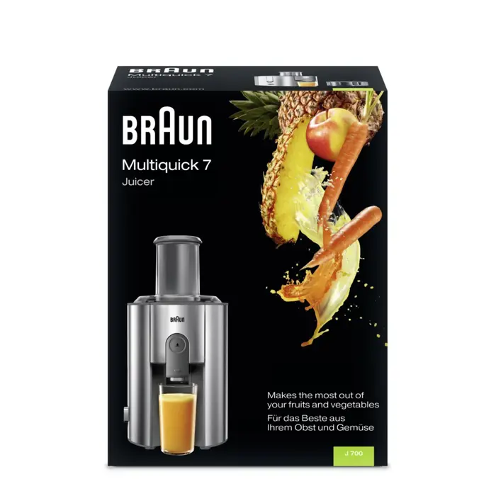 Braun Juicer J 700 1000W silver/black - Multiquick 7