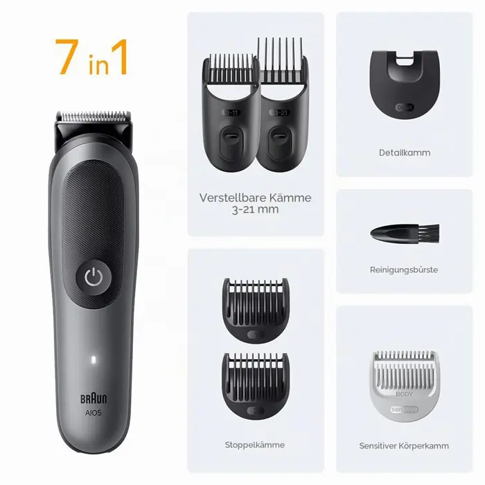 Braun Series 5 All-In-One 5520, hair clipper black/grey, 7-in-1