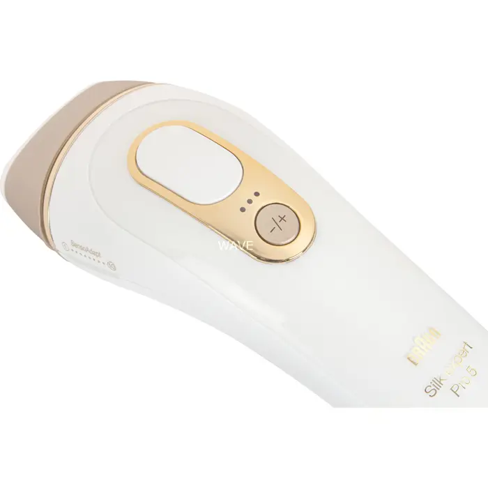 Braun Silk-expert Pro IPL PL5052, hair remover (white/gold, incl. bag + 2 precision attachments + Venus razor)