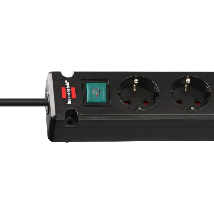 Brennenstuhl Bremounta 5-way power strip, 2x USB-C black, 3 meter cable, 2x USB, with safety switch