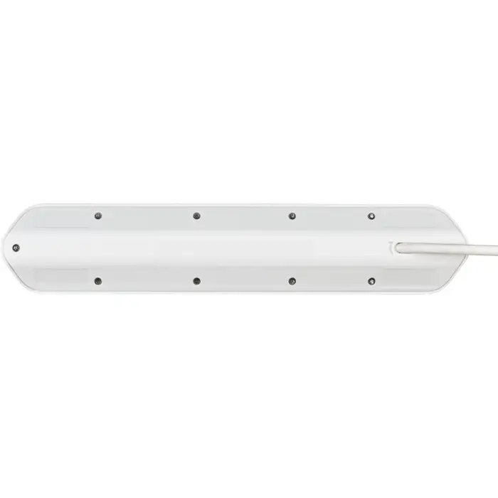 Brennenstuhl estilo corner power strip 6-way (white/stainless steel, 2 meters, 2x USB)