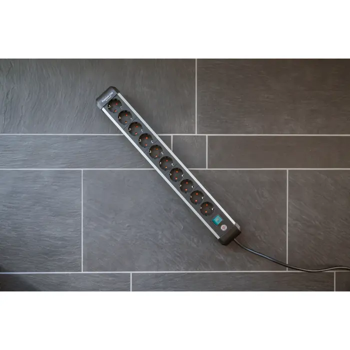 Brennenstuhl Premium-ALU-Line 10-Way Black 3m with Switch