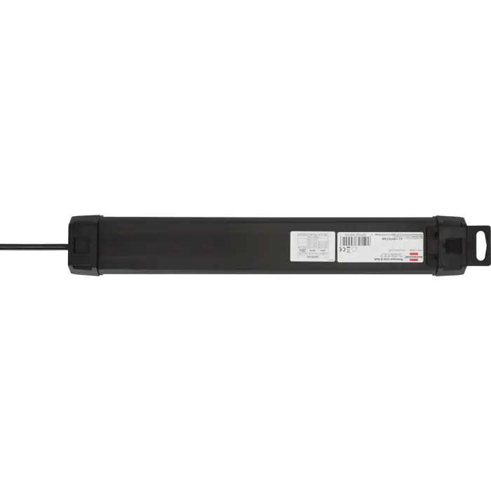 Brennenstuhl Premium-Line 6-way power strip, 2x USB black, 3 meter cable, USB-A, USB-C, with safety switch