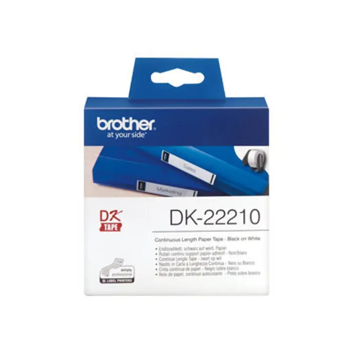 BROTHER Continuos Paper Black/White 29mm