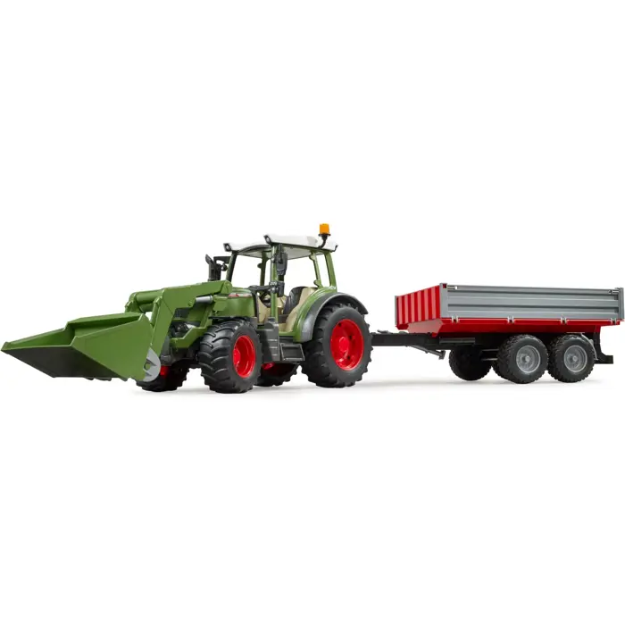 brother Fendt Vario 211 with front loader and side trailer, model vehicle