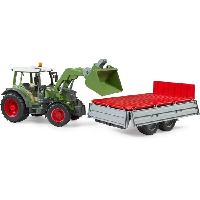 brother Fendt Vario 211 with front loader and side trailer, model vehicle