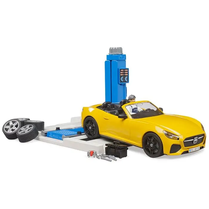 BRUDER bworld Car Service Center + bruder Roadster