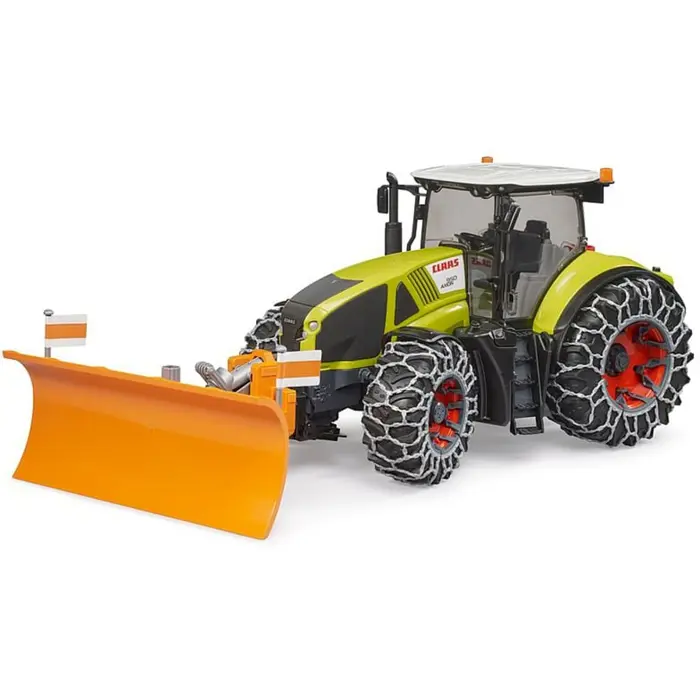 BRUDER Claas Axion 950 with snow chains and snow blade