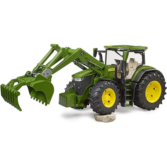 Bruder John Deere 7R 350 with front loader, model vehicle (green)