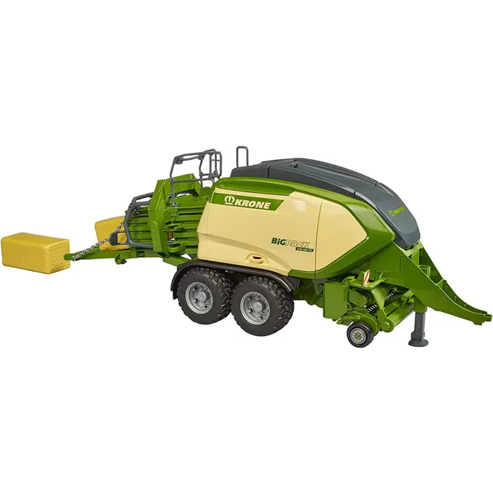 bruder Krone Big Pack 1290HDP VC, model vehicle (green, with 2 square bales)