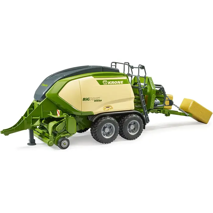bruder Krone Big Pack 1290HDP VC, model vehicle (green, with 2 square bales)