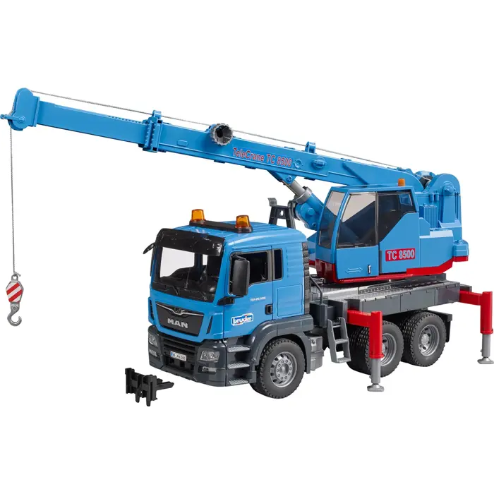 BRUDER MAN TGS crane truck, model vehicle