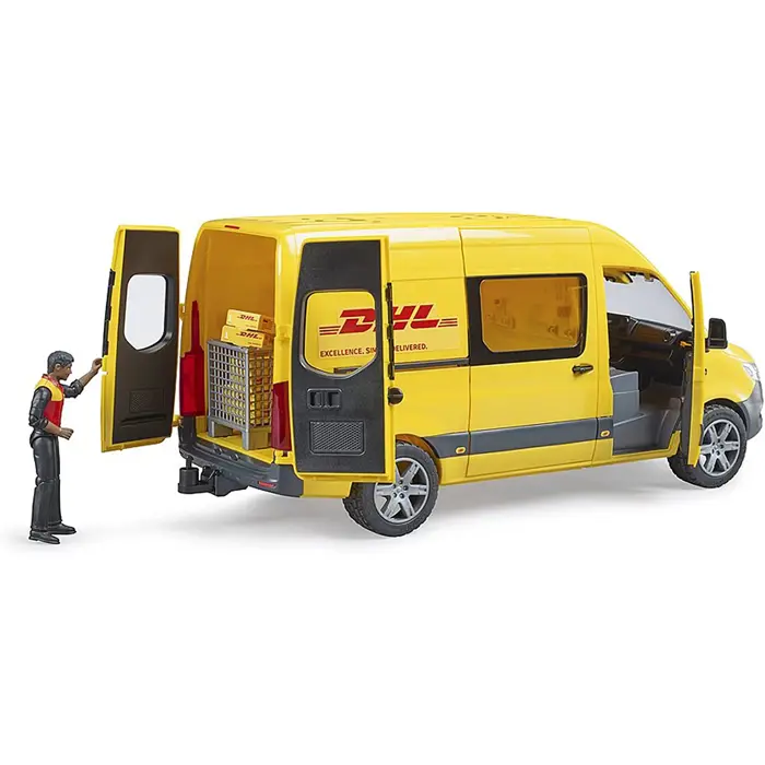 Bruder MB Sprinter DHL with driver, model vehicle (yellow)