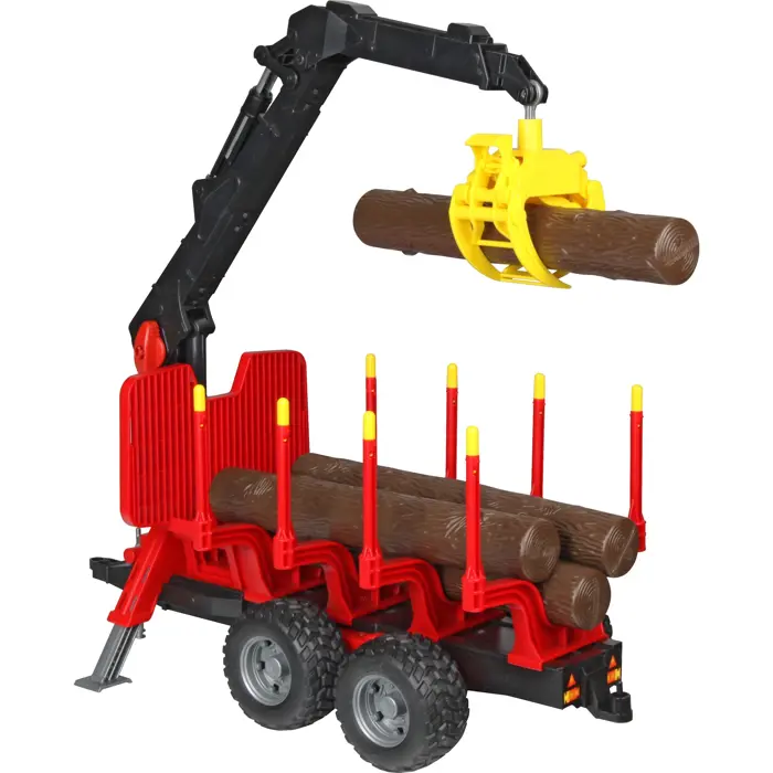Bruder Professional Series Forestry Trailer with loading Crane and Grab (02252)