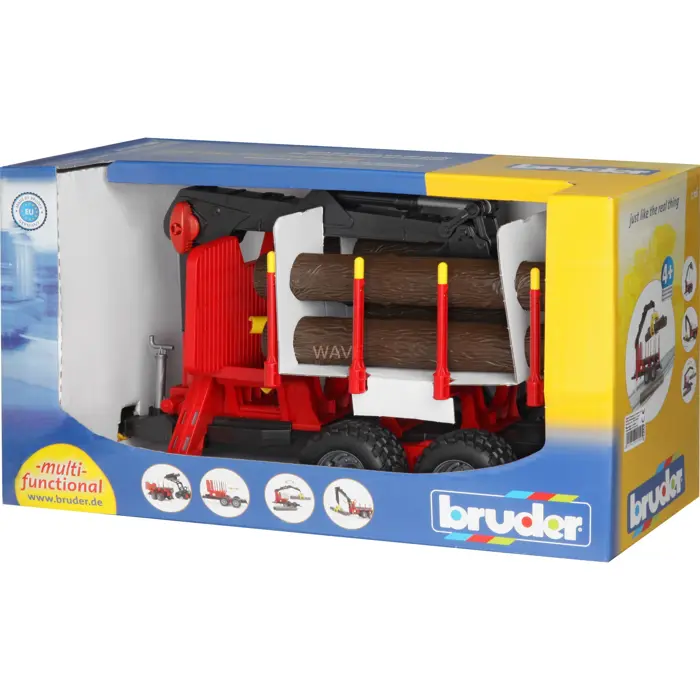 Bruder Professional Series Forestry Trailer with loading Crane and Grab (02252)