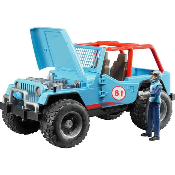 Bruder Professional Series Jeep Cross country Racer blue with driver - 02541