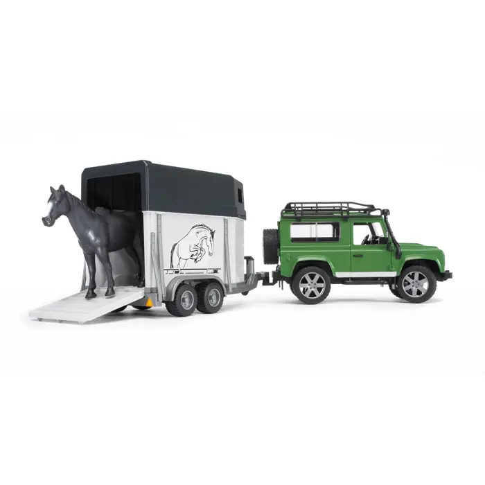 Bruder Professional Series Kraj Rover Defender with Horse Trailer (02592)