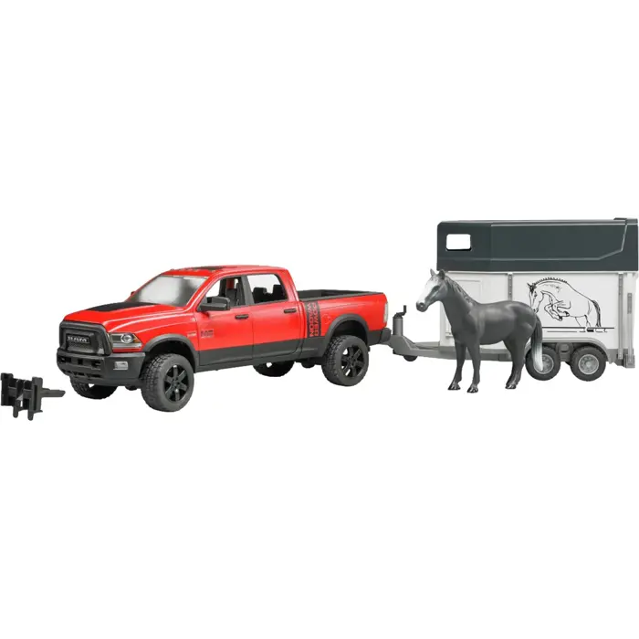 Bruder Professional Series RAM 2500 Power Wagon with horse trailer and horse (02501)